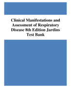 Test Bank Clinical Manifestations And Assessment Of Respiratory Disease 8th Edition