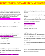 OB HESI MATERNITY 2023/2024 LATEST UPDATED VERSION CERTIFIED AND GRADED A+ BY EXPERTS 100% CORRECT ANSWERS