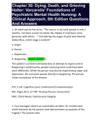 Chapter 30: Dying, Death, and Grieving Halter: Varcarolis' Foundations of Psychiatric Mental Health Nursing: A Clinical Approach, 8th Edition Questions And Answers 