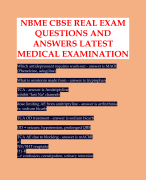 NBME CBSE REAL EXAM  questions and  answers 2024  VERIFIED ANSWERS |ALREADY GRADED A+    LATEST