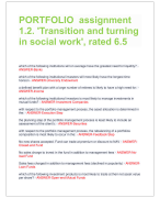 PORTFOLIO assignment  1.2. 'Transition and turning  in social work', rated 6.5
