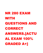 NR 280 EXAM  WITH  QUESTIONS AND  CORRECT  ANSWERS.[ACTU AL EXAM 100%  GRADED A+]