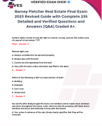 BARNEY FLETCHER POST LICENSE REVISED GUIDE WITH COMPLETE REVIEWED QUESTIONS AND CORRECT ANSWERS 2024