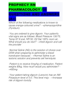 PROPHECY RN PHARMACOLOGY /35 QUESTIONS AND ANSWERS (A+)