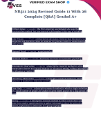 NR511 2024 Revised Guide 11 With 26 Complete [Q&A] Graded A+