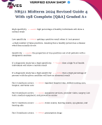NR511 Midterm 2024 Revised Guide 4 With 198 Complete [Q&A] Graded A+