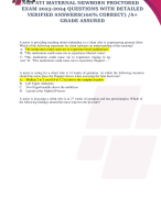 NGN ATI MATERNAL NEWBORN PROCTORED EXAM 2023-2024 QUESTIONS WITH DETAILED VERIFIED ANSWERS [100% CORRECT /A+ GRADED ANSWERS