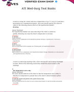 NGN ATI MED-SURG PROCTORED TEST BANK 2023-2024 QUESTIONS WITH DETAILED VERIFIED ANSWERS [100% CORRECT /A+ GRADED ANSWERS
