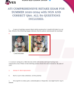 ATI COMPREHENSIVE RETAKE 2020-2024 WITH NGN [Q&A]  INCLUDED QUESTIONS WITH DETAILED VERIFIED ANSWERS [100% CORRECT /A+ GRADED ANSWERS