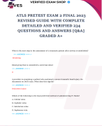 ATLS PRE - TEST MCQ EXAM 2 FINAL SPRING 2024 REVISED GUIDE WITH COMPLETE DETAILED AND VERIFIED QUESTIONS AND ANSWERS [Q&A] GRADED A+ 