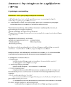 Samenvatting Psychologie, een inleiding 