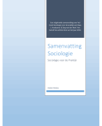 Samenvatting boek \'Sociologie voor de praktijk\'