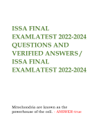 ISSA FINAL  EXAMLATEST 2022-2024  QUESTIONS AND  VERIFIED ANSWERS /  ISSA FINAL  EXAMLATEST 2022-2024     