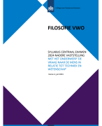 Samenvatting Kwestie 1 & 2 VWO Filosofie CE