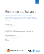 Literature Thesis Master Biomedical Sciences - Restoring the balance in the gut microbiome of IBD patients
