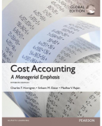 Samenvatting Cost Accounting A Managerial Emphasis (Combinatie Engels/Nederlands)