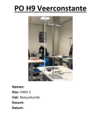 Natuurkunde Verslag Practicum Veerconstante (Cijfer 9,5)
