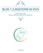 Samenvatting Anatomie in Vivo Blok 1.3 (AIV 1.3)