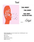 Compleet uitgewerkt onderzoeksverslag voor Nederlands over wat taal is. 