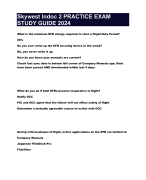 Skywest Indoc 2 PRACTICE EXAM  STUDY GUIDE 2024