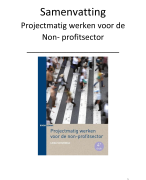 Projectmatig werken voor de non-profit sector