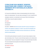 CCRN EXAM 2024 NEWEST VERIFIED  QUESTIONS AND CORRECT DETAILED  ANSWERS WITH RATIONALES ALREADY  GRADED A+.