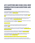 ATI Capstone Med Surg 2024 new generation exam questions and answers  