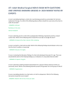 ATI  Adult Medical Surgical NGN B EXAM WITH QUESTIONS AND VERIFIED ANSWERS GRADED A+ 2024 NEWEST RAT