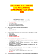 FINANCIAL ACCOUNTING AND REPORTING IFRS ACCOUNTING STANDARDS TEST BANK EXAM QUESTIONS AND CORRECT ANSWERS  2023