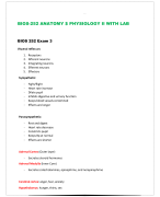 Exam 1- BIOS252  BIOS 252 (LATEST 2023 2024) Anatomy And Physiology II With Lab – Chamberlain UPDATED 2024 GRADED A+