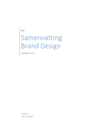 Samenvatting Branding & conceptontwikkeling