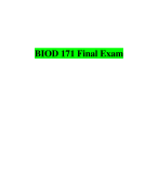 BIOD 171 Final Exam (Version-4, Latest-2024/2025) / BIOD171 Final Exam / BIOD 171 Microbiology Final Exam: Essential Microbiology W/ Lab: Portage Learning |100 % Correct Q & A|