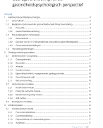 Samenvatting Gedragsverandering vanuit gezondheidspsychologisch perspectief