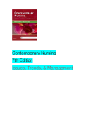Test Bank For Contemporary Nursing Issues Trends And Management 9th Edition By Barbara Cherry, Susan