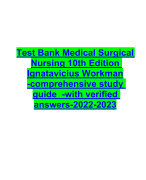 TESTBANK FOR LEWIS MEDICAL SURGICAL NURSING 11TH EDITION BY HARDING ( ALL CHAPTERS 1-68) Latest Updated Examination Study Guide 2023/2024