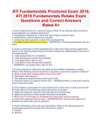 ATI Fundamentals Proctored Exam 2024,  ATI 20124 Fundamentals Retake Exam  Questions and Correct Ans