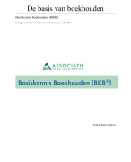 Samenvatting Basiskennis Boekhouden (BKB) - 2026 - Associatie voor examinering