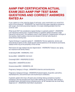 AANP FNP CERTIFICATION ACTUAL  EXAM 2023-2024 AANP FNP TEST BANK  QUESTIONS AND CORRECT ANSWERS  RATED A+ With Verfied Answers