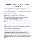 CCRC Exam Prep Study Guide 2023  Graded A