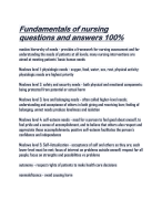 Fundamentals of nursing  