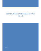 Gedragneurowetenschappen H1-H7