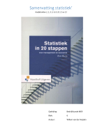 Samenvatting Statistiek (voor statistiek / SPSS toets)