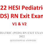 2024/2025 HESI Pediatric (PEDS) RN Exit Exam: V1 & V2