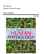 TEST BANK Principles of Human Physiology 6th Edition Cindy Stanfield 2024/2025