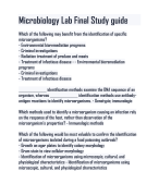 Microbiology Lab Final Study guide