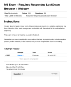 BIOD210 Module 6 Exam - Requires Respondus LockDown Browser + Webcam 2024/2025