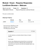 BIOD210 Module 1 Exam - Requires Respondus LockDown Browser + Webcam 2024/2025