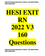 HESI-EXIT-RN-EXAM-2024/2025-V3-REAL-160-QUESTIONS AND-ANSWERS 