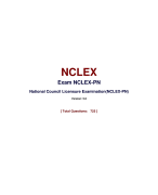 NCLEX Exam NCLEX-PN National Council Licensure Examination(NCLEX-PN) Version: 5.0 [ Total Questions: 725 ] 2024/2025