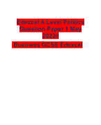 Edexcel A Level Politics Question Paper 1 May 2023//  Business GCSE Edexcel 